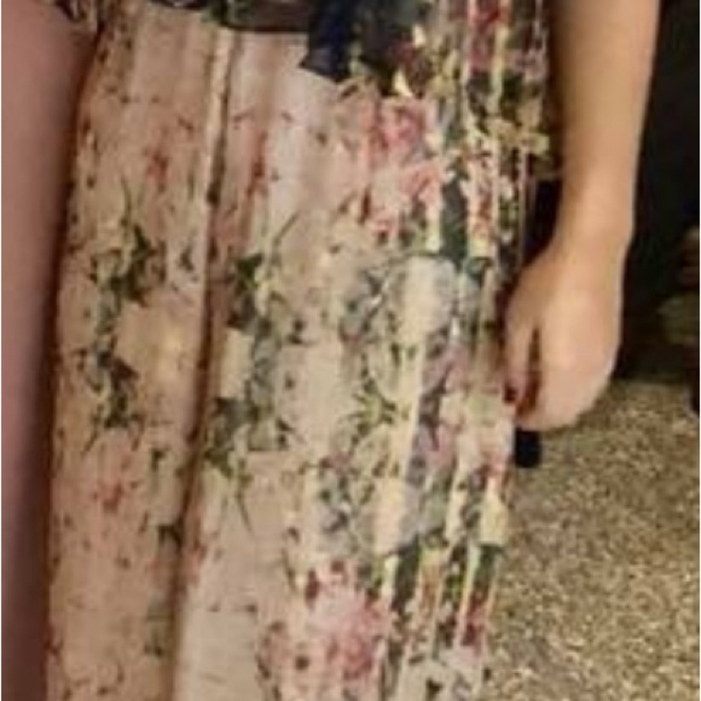 Anthropologie Floral Jumpsuit - Pink and Green